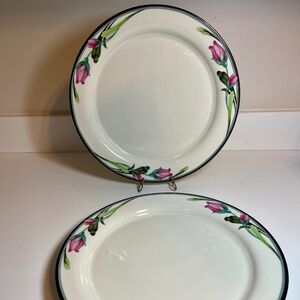 Lenox Chinastone Midnight Blossoms Dinner Plate Set of 2